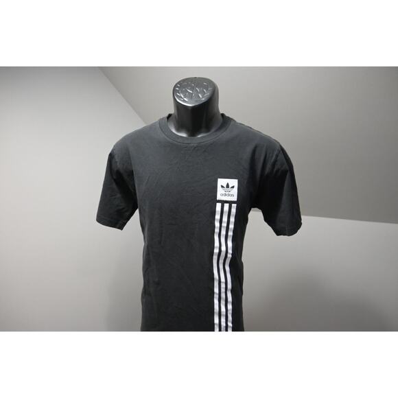 Adidas Tee Shirt Vintage Logo Black Cotton Short Sleeve Mens Size Medium - Picture 1 of 9